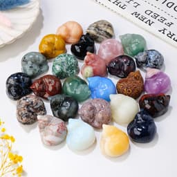 image-Natural crystal napping cat ornaments, crystal raw stones, semi-precious stones, carved mineral specimens, home decoration ornaments wholesale