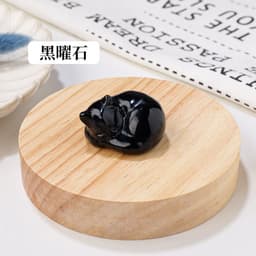 image-Natural crystal napping cat ornaments, crystal raw stones, semi-precious stones, carved mineral specimens, home decoration ornaments wholesale