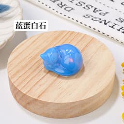 image-Natural crystal napping cat ornaments, crystal raw stones, semi-precious stones, carved mineral specimens, home decoration ornaments wholesale