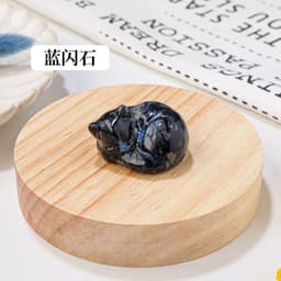 image-Natural crystal napping cat ornaments, crystal raw stones, semi-precious stones, carved mineral specimens, home decoration ornaments wholesale