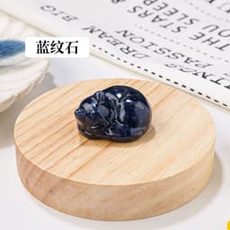 image-Natural crystal napping cat ornaments, crystal raw stones, semi-precious stones, carved mineral specimens, home decoration ornaments wholesale