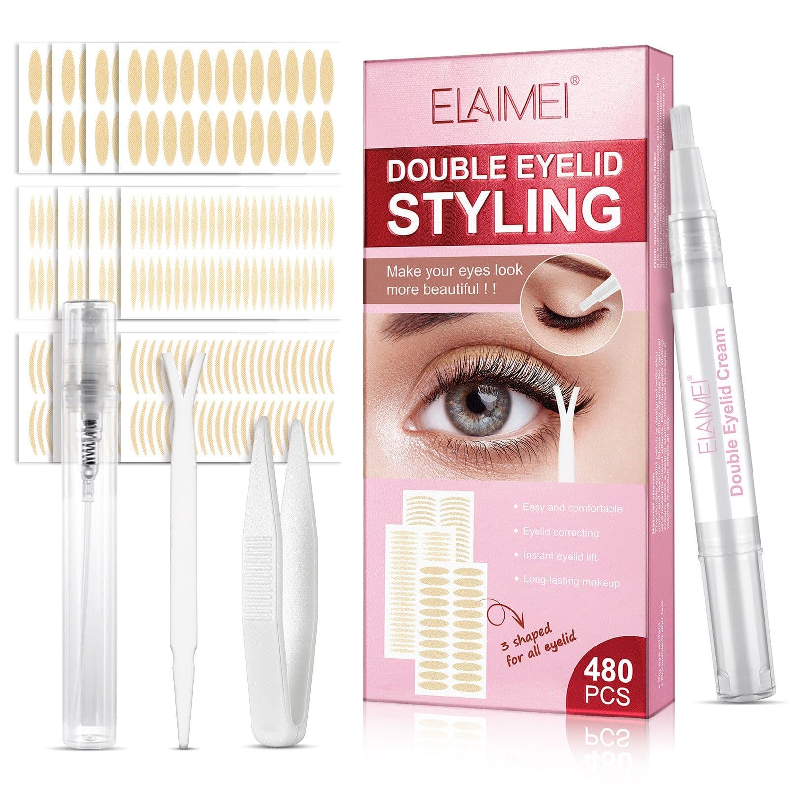 image-ELAIMEI Double Eyelid Sticker - 480pc Waterproof