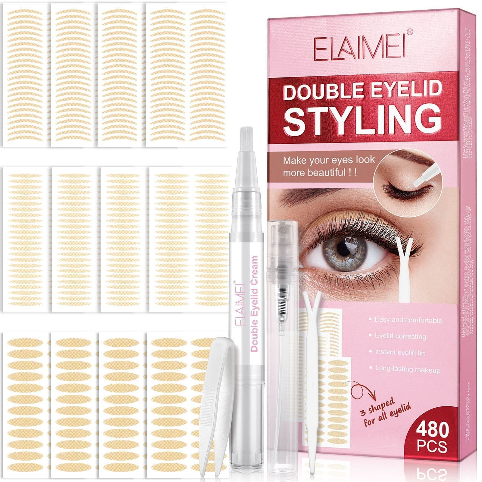 image-ELAIMEI Double Eyelid Sticker - 480pc Waterproof