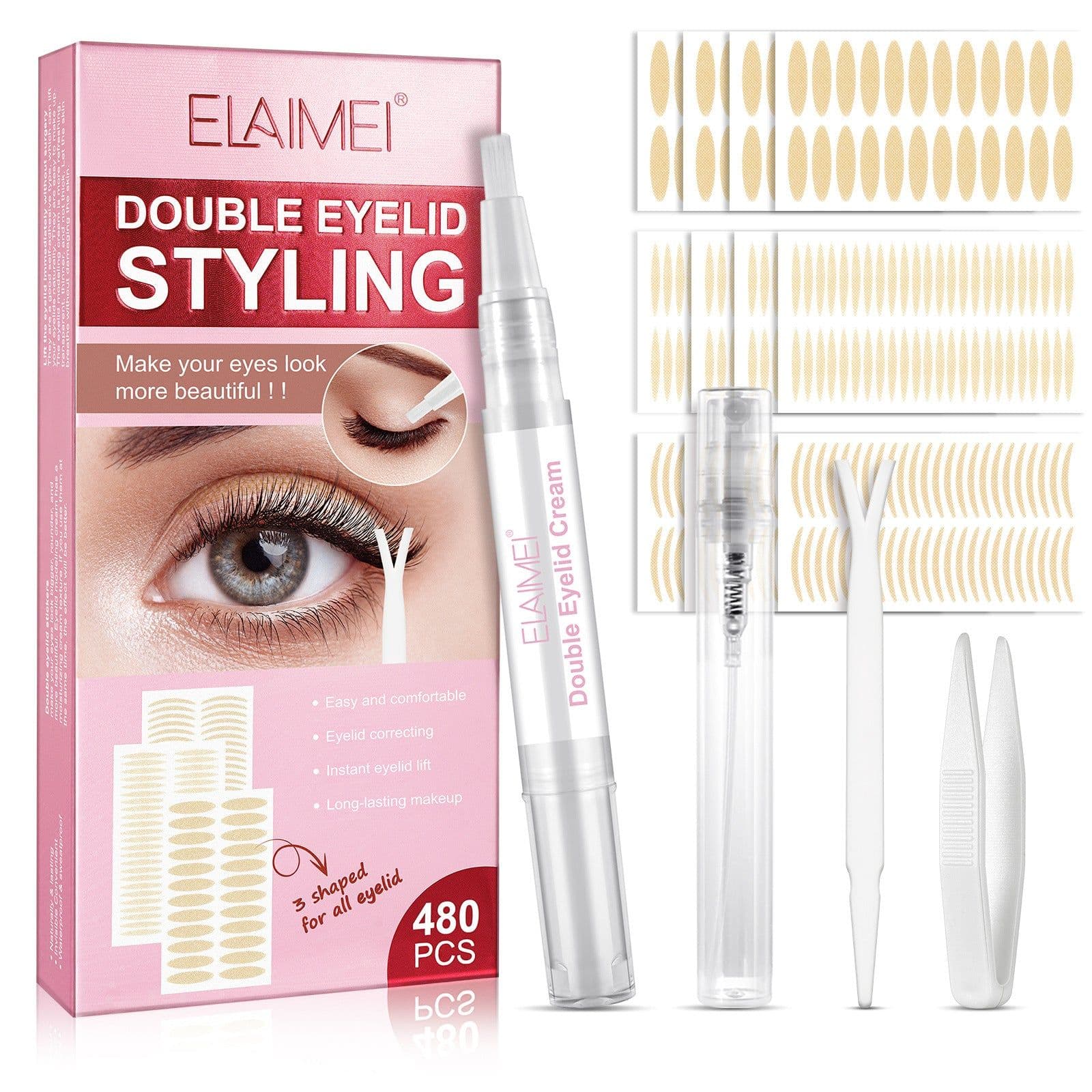 image-ELAIMEI Double Eyelid Sticker - 480pc Waterproof