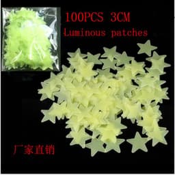 image-Luminous Star Wall Stickers 3CM - 100 Pack Fluorescent