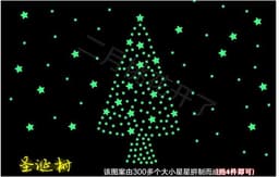 image-Luminous Star Wall Stickers 3CM - 100 Pack Fluorescent
