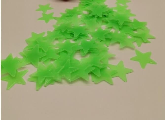 image-Luminous Star Wall Stickers 3CM - 100 Pack Fluorescent