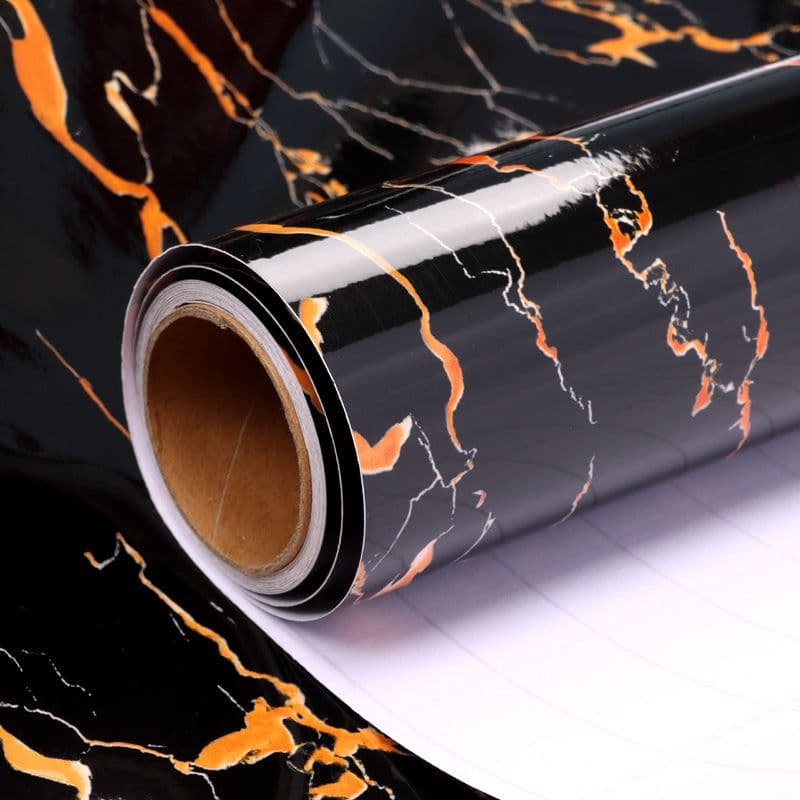 image-Jin Hui PVC Wall Sticker - Marble 120cm Waterproof
