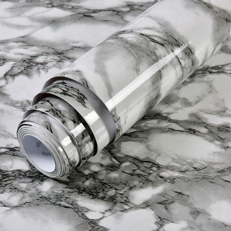 image-Jin Hui PVC Wall Sticker - Marble 120cm Waterproof