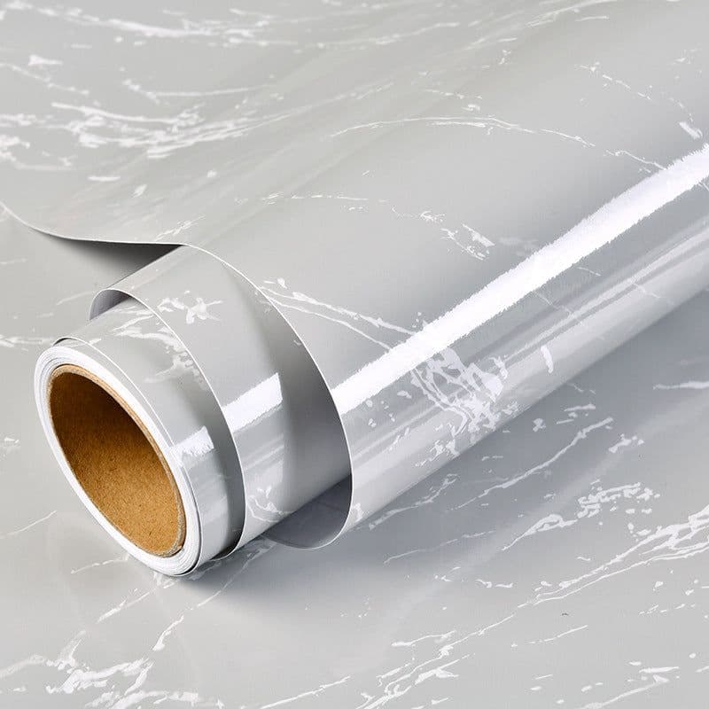 image-Jin Hui PVC Wall Sticker - Marble 120cm Waterproof