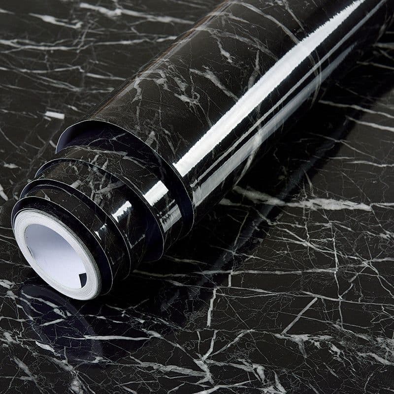 image-Jin Hui PVC Wall Sticker - Marble 120cm Waterproof