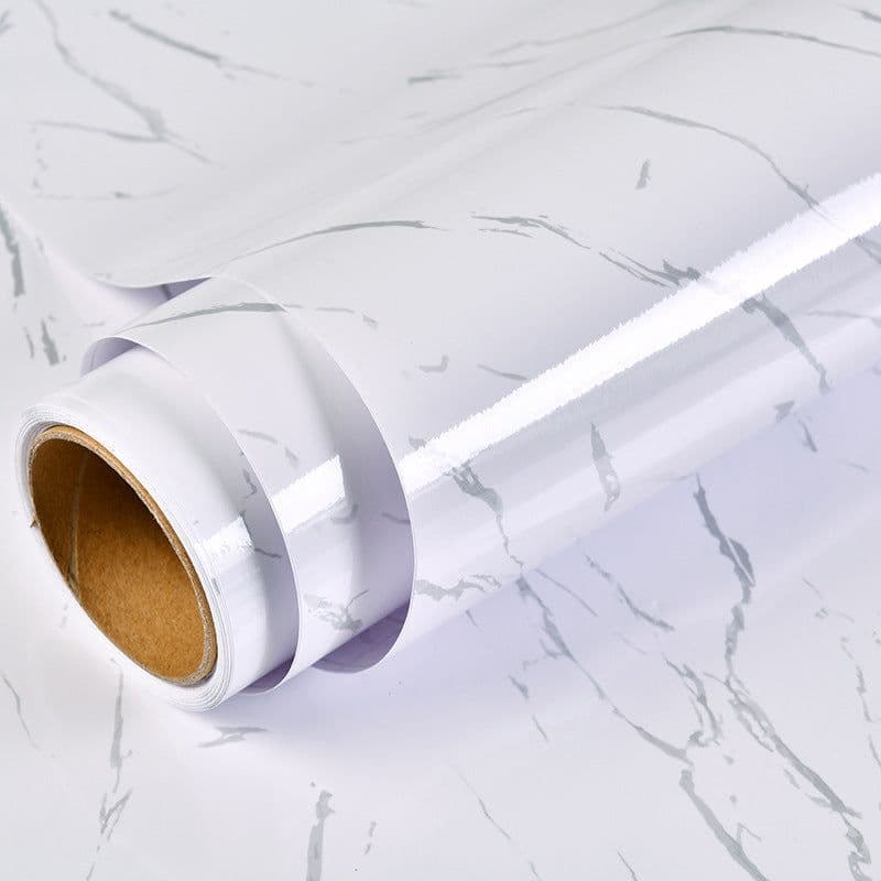 image-Jin Hui PVC Wall Sticker - Marble 120cm Waterproof