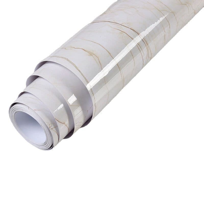 image-Jin Hui PVC Wall Sticker - Marble 120cm Waterproof