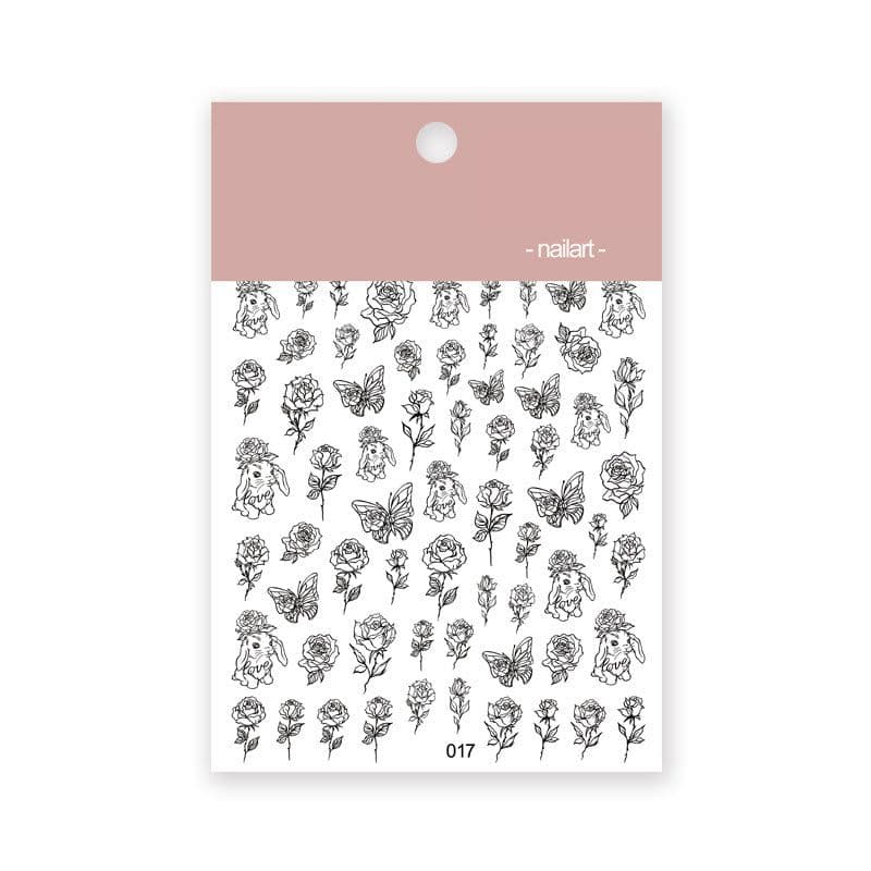 image-Internet celebrity cartoon stickers bear rabbit cat dog Klein blue carrot flower cloud three-dimensional adhesive stickers