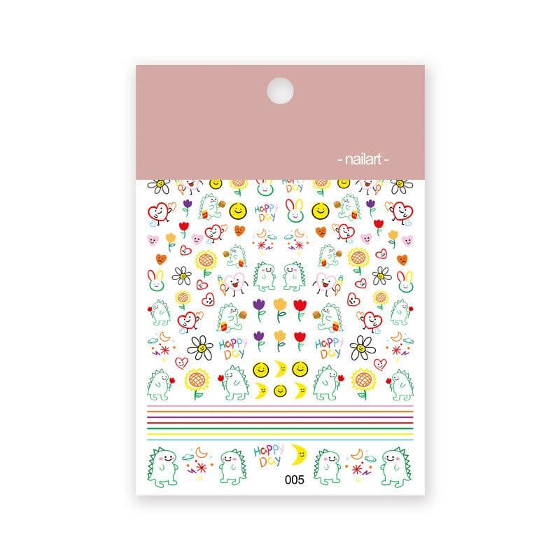 image-Internet celebrity cartoon stickers bear rabbit cat dog Klein blue carrot flower cloud three-dimensional adhesive stickers