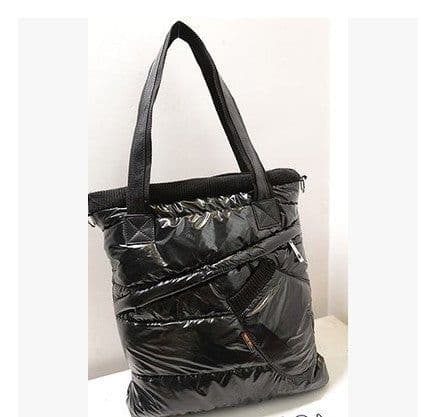 image-Autumn and winter down bag space bag one-shoulder padded jacket bag women's bag gloves cotton clothing large capacity bag casual bag diagonal bag
