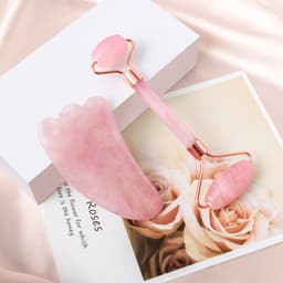 image-Dian Jue Pink Crystal Jade Roller Massage Set