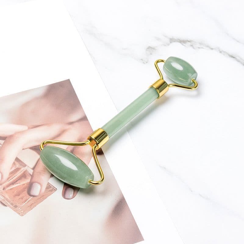 image-Dian Jue Pink Crystal Jade Roller Massage Set
