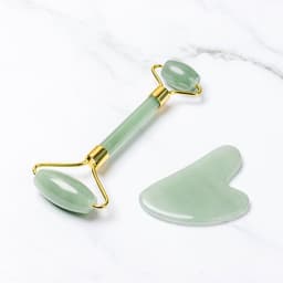 image-Dian Jue Pink Crystal Jade Roller Massage Set