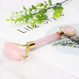 image-Dian Jue Pink Crystal Jade Roller Massage Set