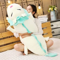 image-Down cotton soft white dragon horse boyfriend sleep with pregnant woman pillow white orange dinosaur wholesale