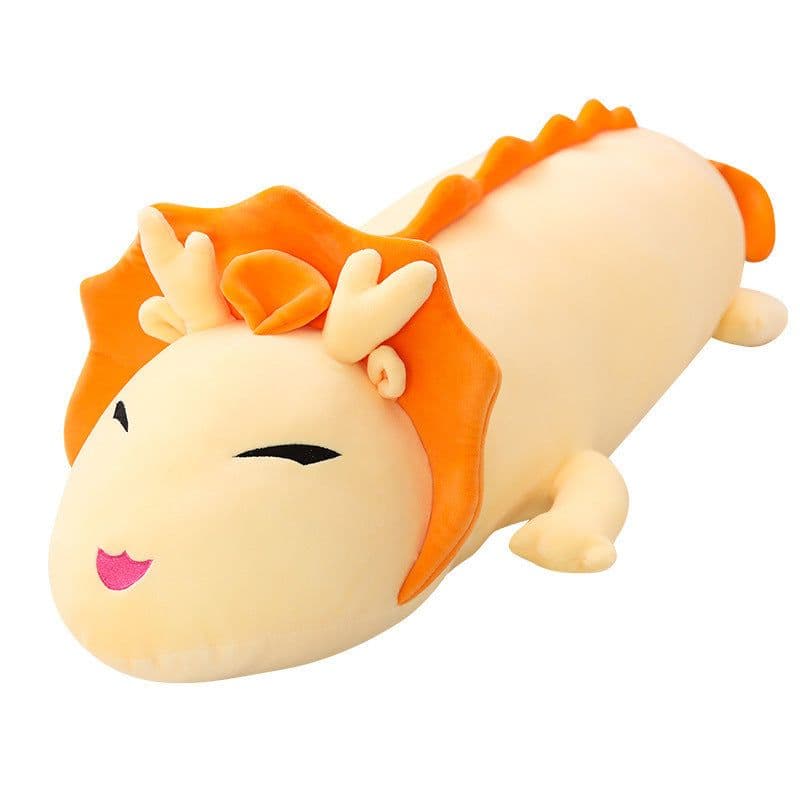 image-Down cotton soft white dragon horse boyfriend sleep with pregnant woman pillow white orange dinosaur wholesale