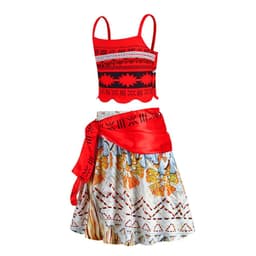 image-moana girls' dress Moana princess dress children's suspender set 2 pieces