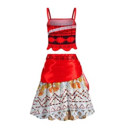 image-moana girls' dress Moana princess dress children's suspender set 2 pieces