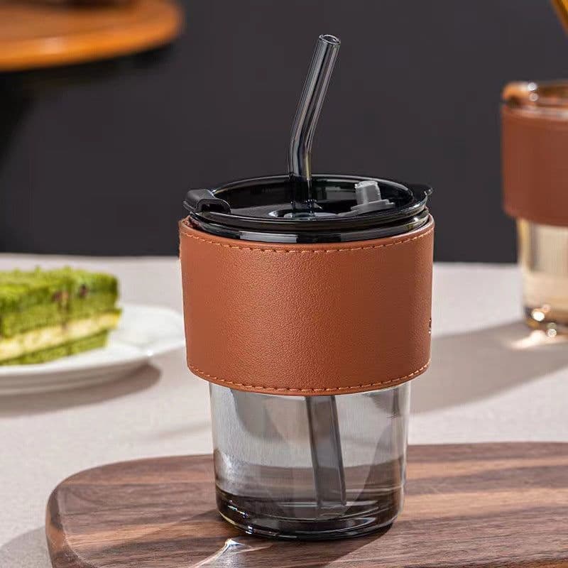 image-Fuyou Glass Water Cup 450ml - Transparent