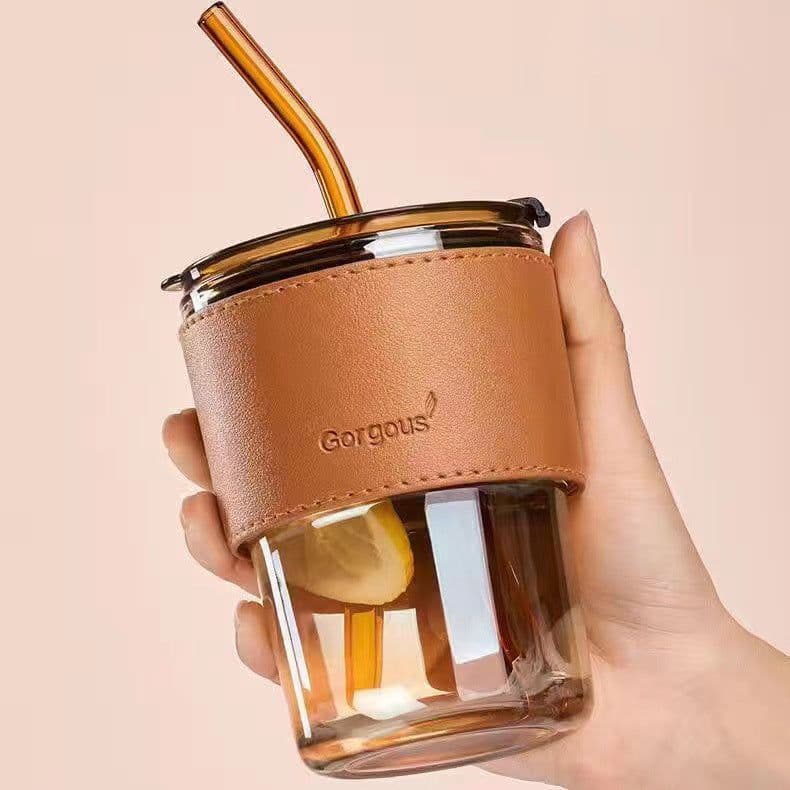 image-Fuyou Glass Water Cup 450ml - Transparent