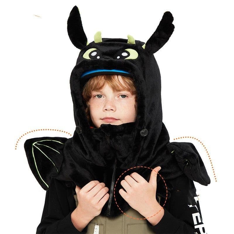 image-Snowboarding Helmet Hat Set Cartoon Ski Mask Helmet Decoration