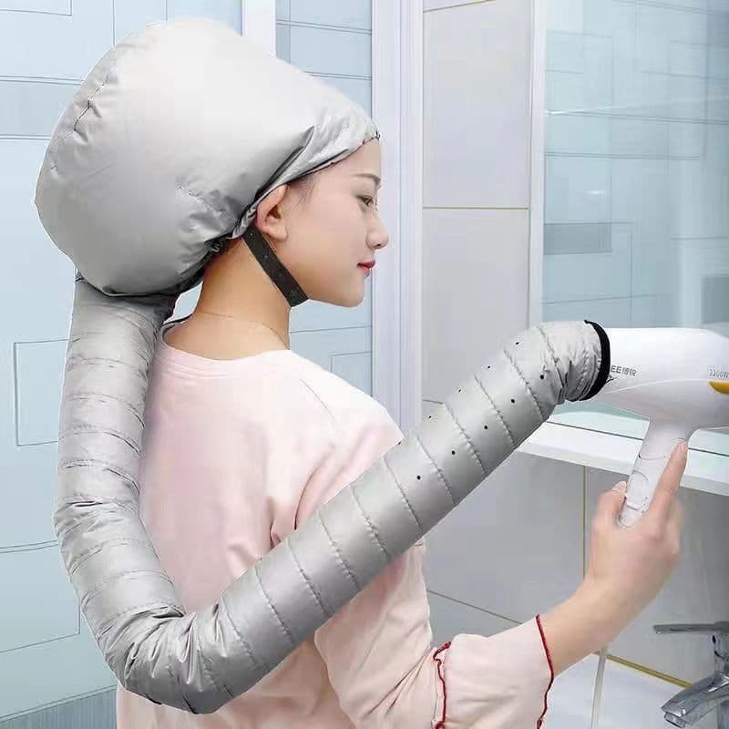 image-Hair Drying Cap - Starry Pink