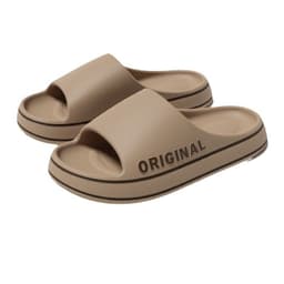 image-Fun Artist Couple Slippers - Light Grey Non-Slip