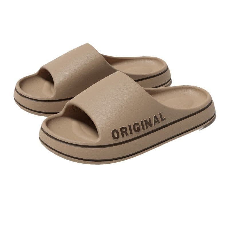 image-Fun Artist Couple Slippers - Light Grey Non-Slip