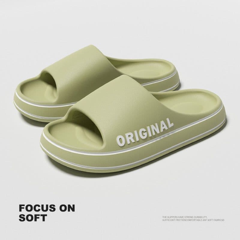 image-Fun Artist Couple Slippers - Light Grey Non-Slip