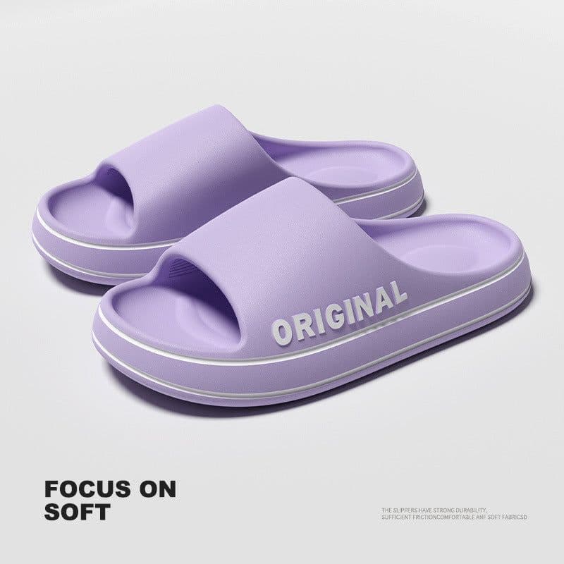 image-Fun Artist Couple Slippers - Light Grey Non-Slip