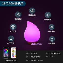 image-Atmosphere light bedroom bedside night light cyberpunk atmosphere light music rhythm bluetooth APP smart desk lamp