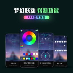 image-Atmosphere light bedroom bedside night light cyberpunk atmosphere light music rhythm bluetooth APP smart desk lamp