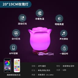 image-Atmosphere light bedroom bedside night light cyberpunk atmosphere light music rhythm bluetooth APP smart desk lamp