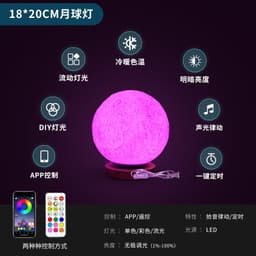 image-Atmosphere light bedroom bedside night light cyberpunk atmosphere light music rhythm bluetooth APP smart desk lamp
