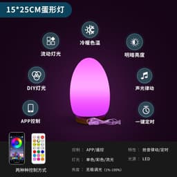 image-Atmosphere light bedroom bedside night light cyberpunk atmosphere light music rhythm bluetooth APP smart desk lamp