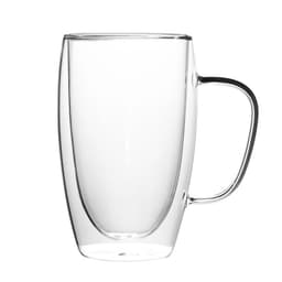 image-Double-Layer Borosilicate Glass Coffee Cup - 450ml