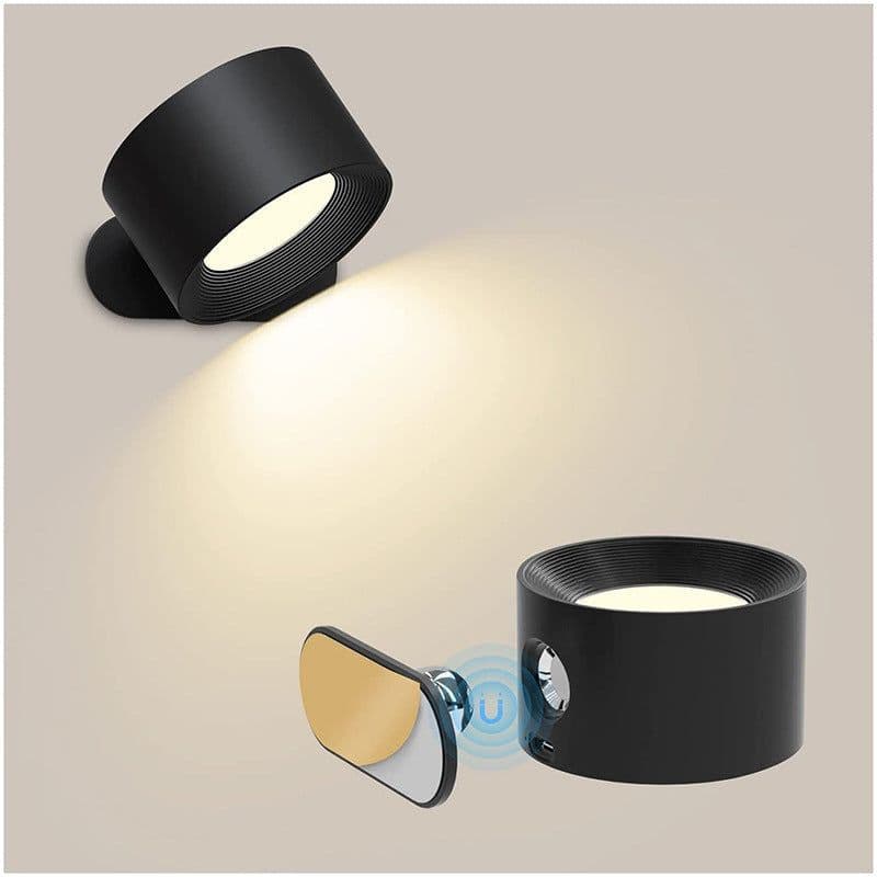 image-USB Rechargeable LED Wall Lamp - Touch Control Bedside