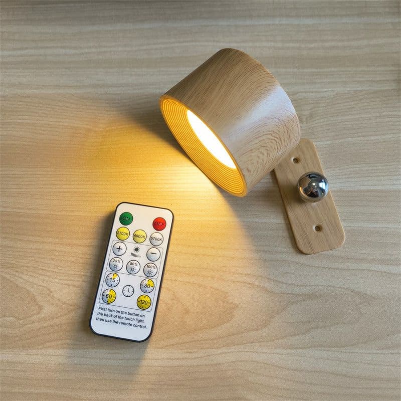 image-USB Rechargeable LED Wall Lamp - Touch Control Bedside