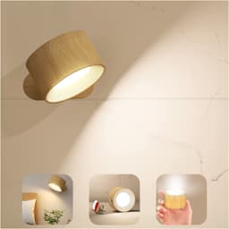 image-USB Rechargeable LED Wall Lamp - Touch Control Bedside