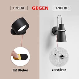 image-USB Rechargeable LED Wall Lamp - Touch Control Bedside