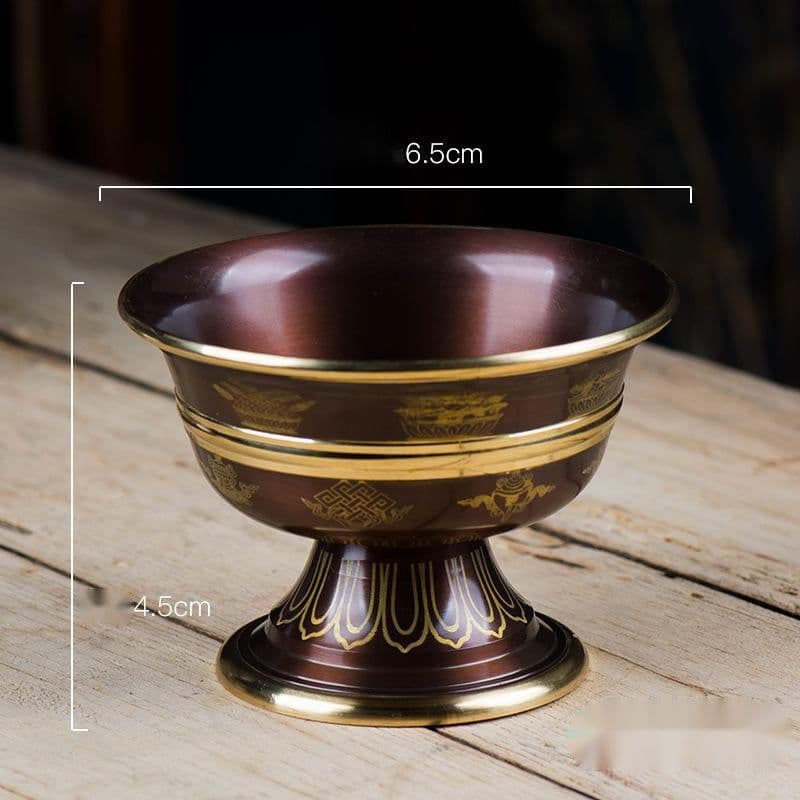 image-India Copper God of Wealth Water Supply Cup for Buddha Cup