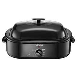 image-VEVOR Roaster Oven, 18QT Fast-Cooking Turkey Roaster, 150-450℉ Adjustable Temperature Turkey Oven with Self-Basting Lid, Removable Pan and Rack, Defrost & Warm Function, Electric Roasting Pan for Home