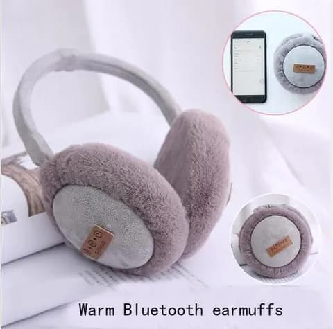 image-Bluetooth Earmuffs Headphones Warm Plush Earmuffs Ure Color Fashion Foldable Soft Simple Adjustable Winter Accessories