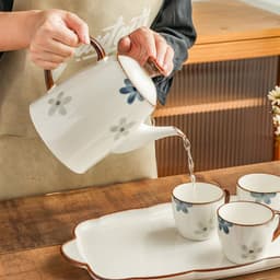 image-Underglaze Cup Suit Household Living Room Water Cup Water Pot Tea Set
